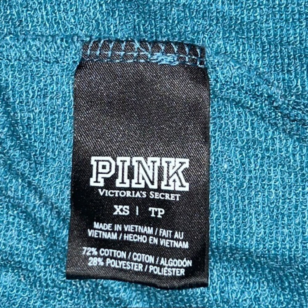 Victoria's Secret PINK Sweatpants Joggers Women Size XS Aqua Blue Green - Picture 3 of 4